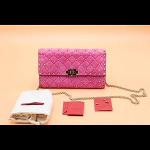 Valentino Garavani Rockstud Spike Nappa Leather Crossbody Clutch Bag